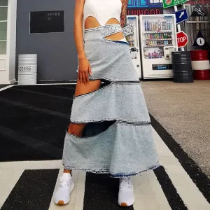 2020 Elegant Loose Denim Summer Skirt