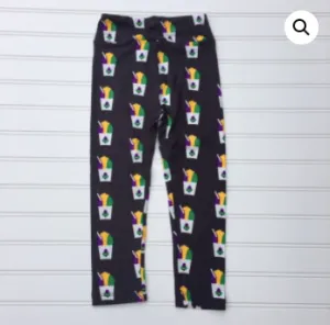 Adult Mardi Gras Snowball Leggings
