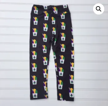 Adult Mardi Gras Snowball Leggings