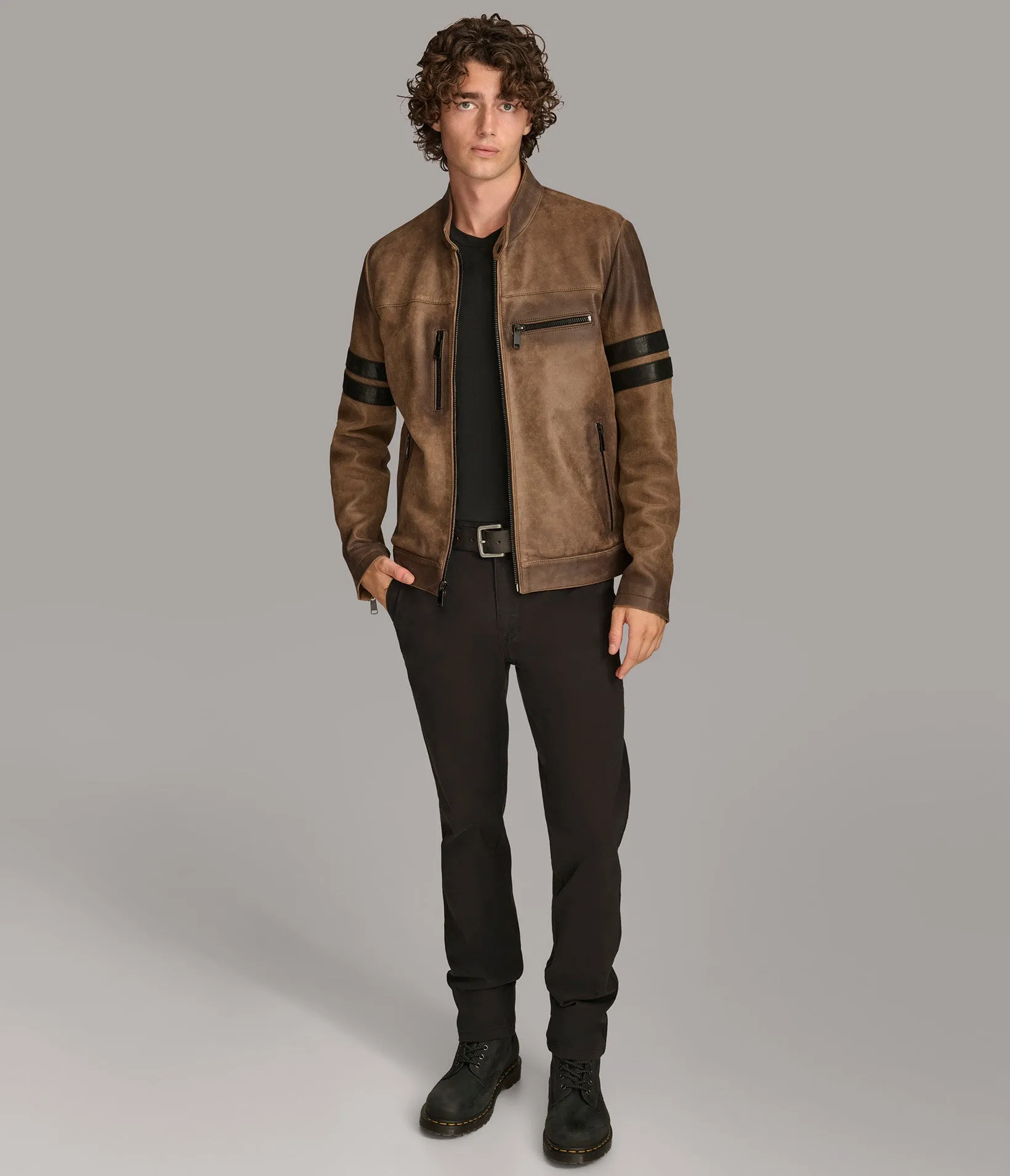 Aiden Color Blocked Racer Jacket