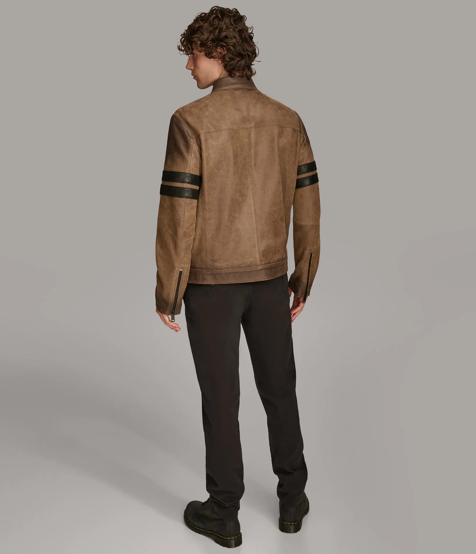 Aiden Color Blocked Racer Jacket