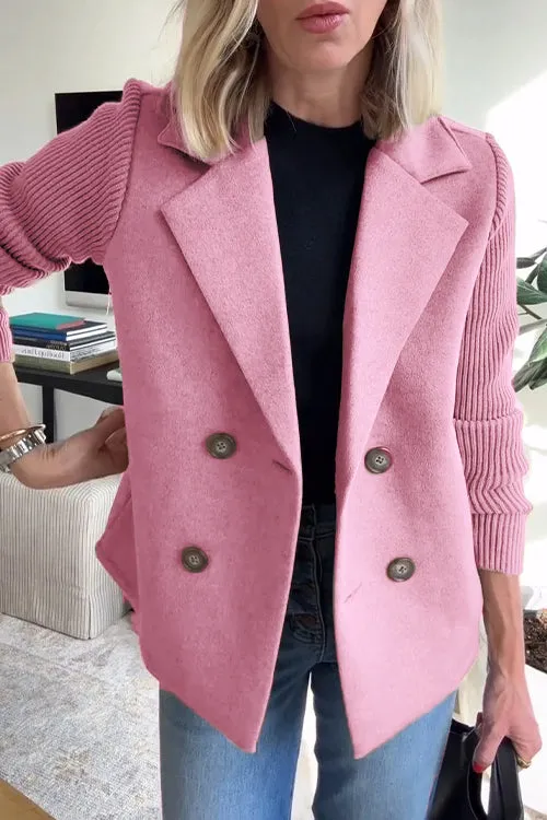 Bibi™ - Elegant Knit-Sleeve Blazer