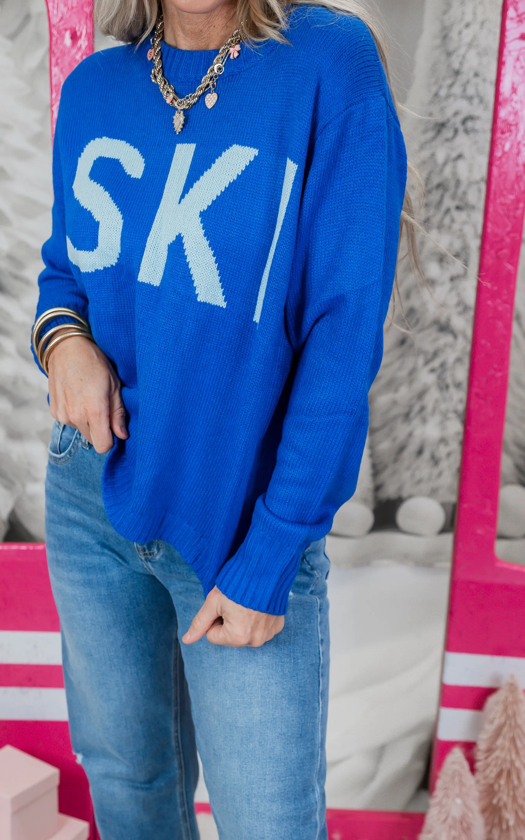 Blue Ski Sweater - Final Sale**