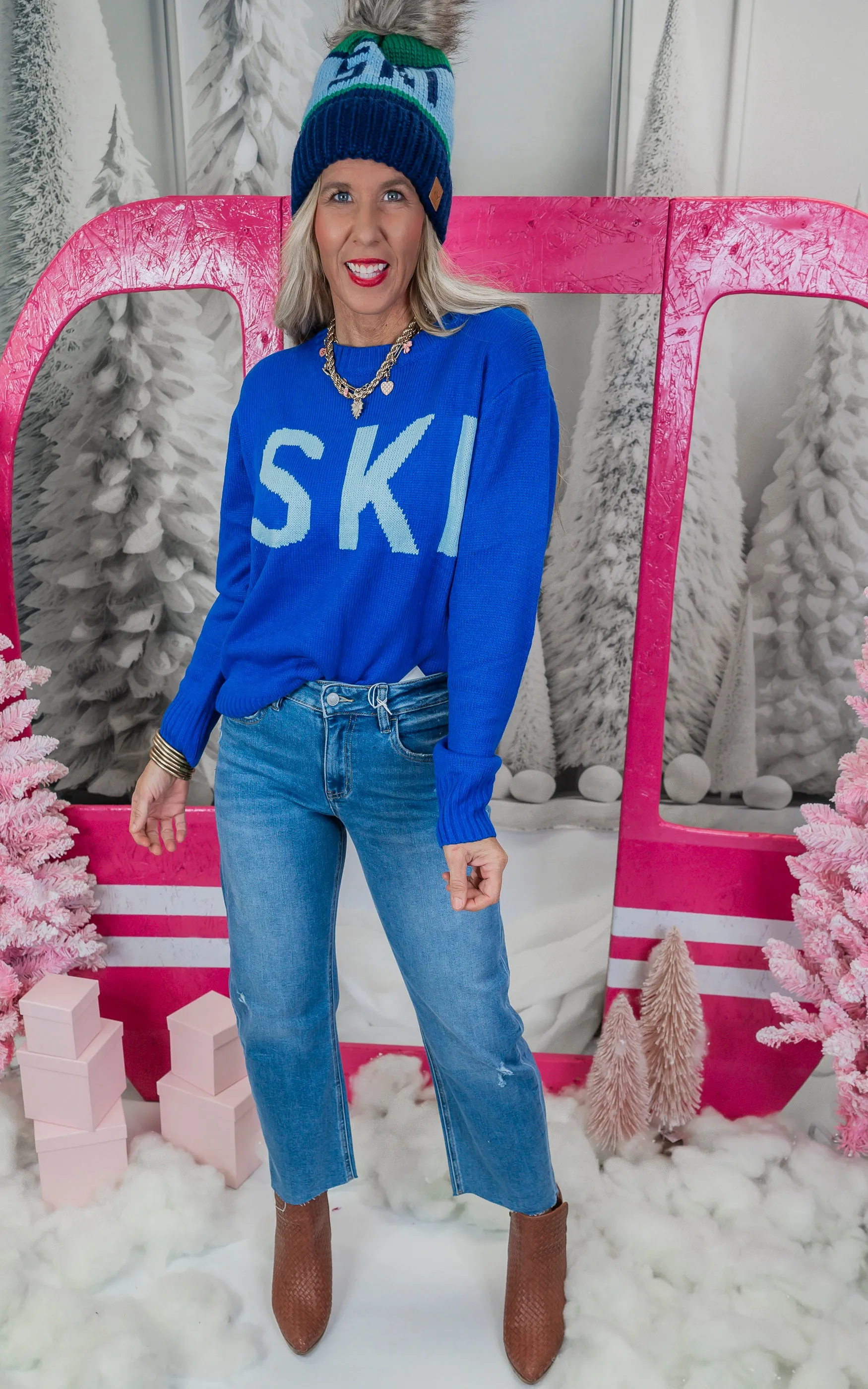 Blue Ski Sweater - Final Sale**
