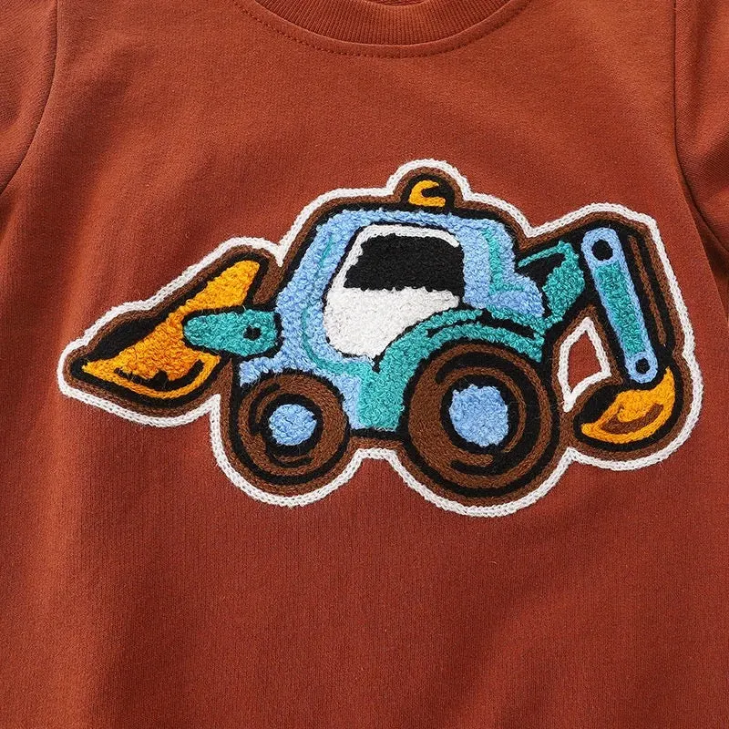 Boys Brown Sweatshirt With Print