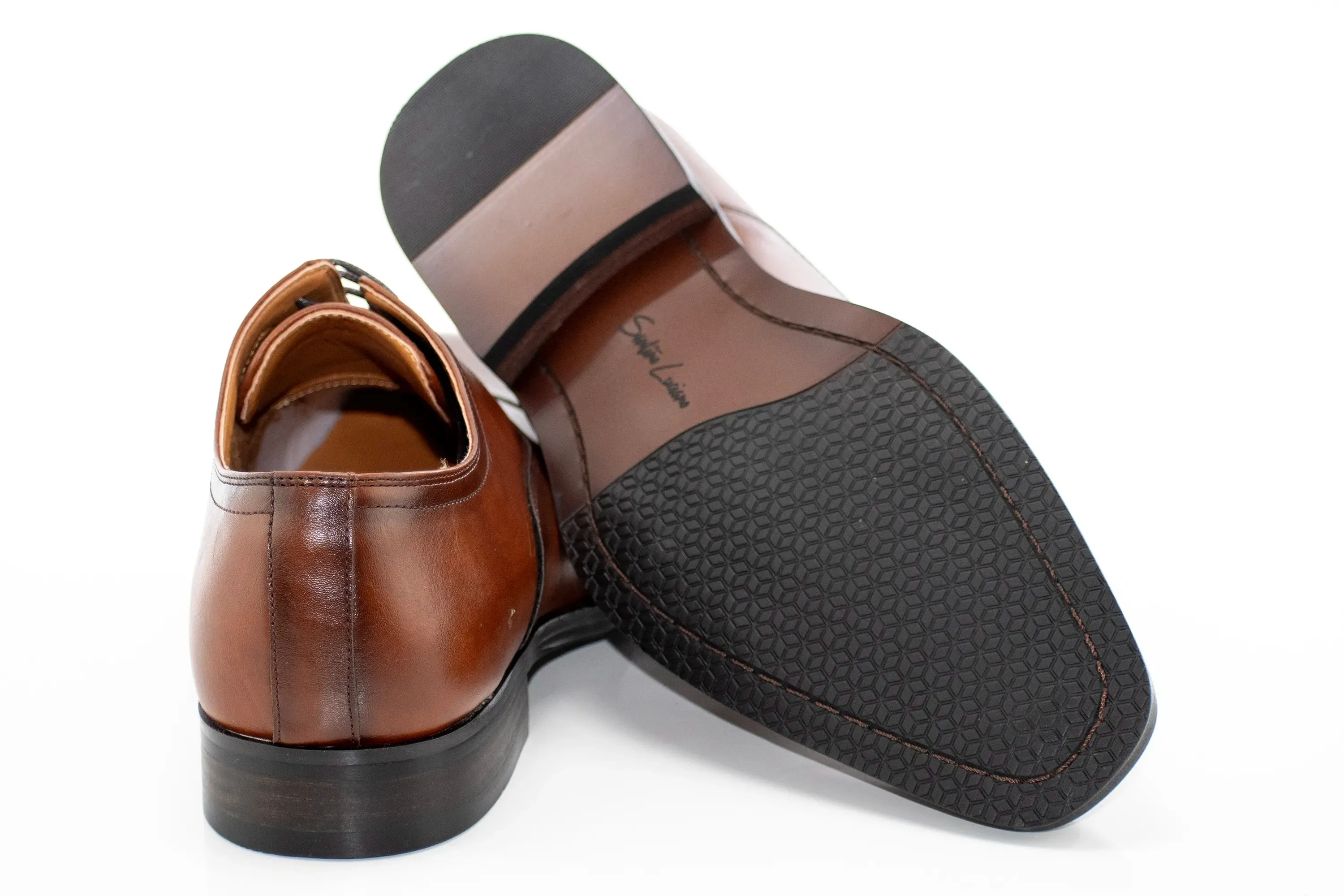 Brown Cap-Toe Oxford Lace-Up