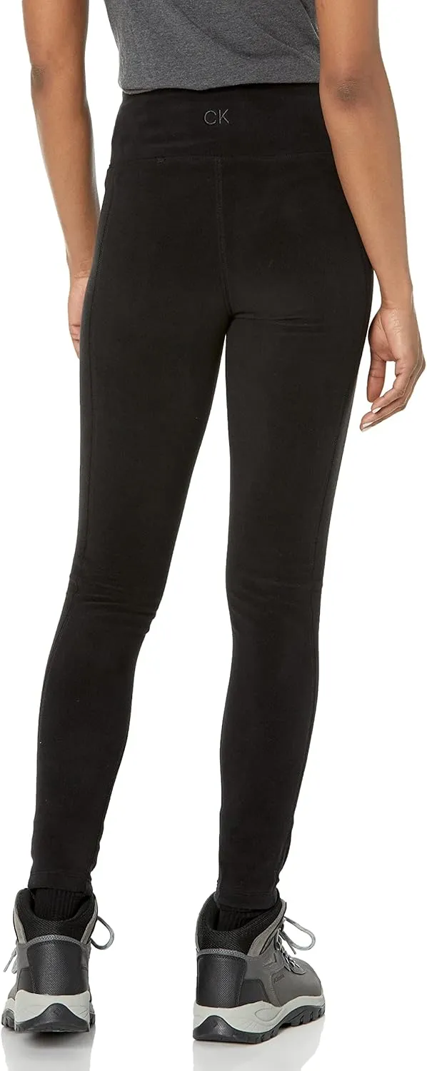 Calvin Klein Performance Women's High Waisted Warm Fleece Winter Leggings