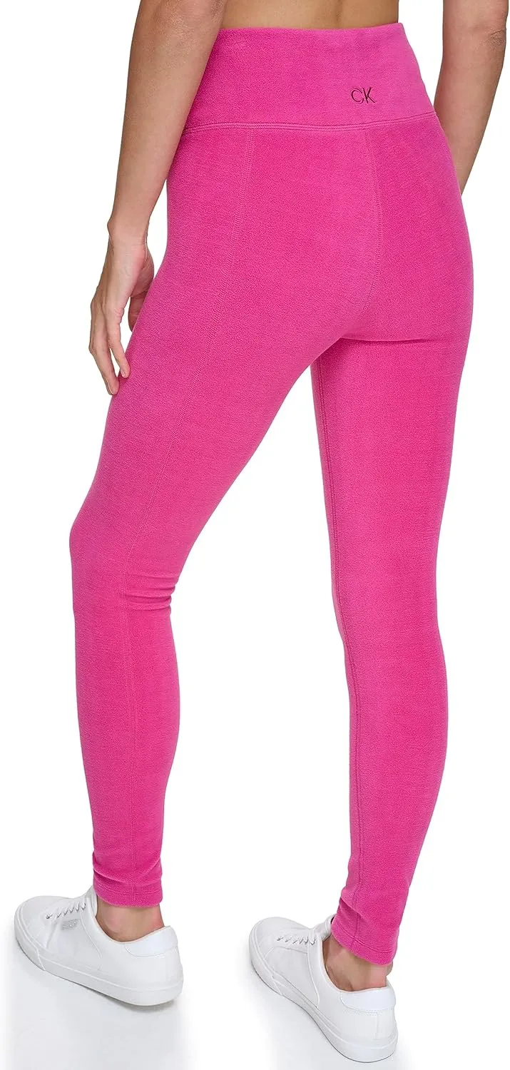Calvin Klein Performance Women's High Waisted Warm Fleece Winter Leggings