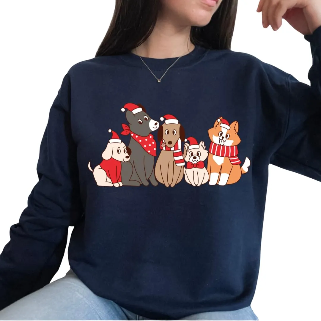 Christmas Cat Dog Sweatshirt, Christmas Sweaters For Women, Christmas Sweaters For Teens