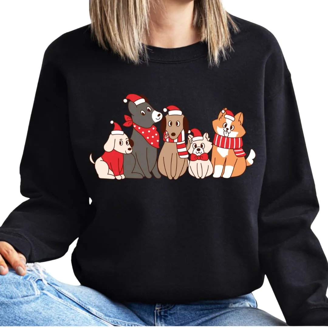 Christmas Cat Dog Sweatshirt, Christmas Sweaters For Women, Christmas Sweaters For Teens