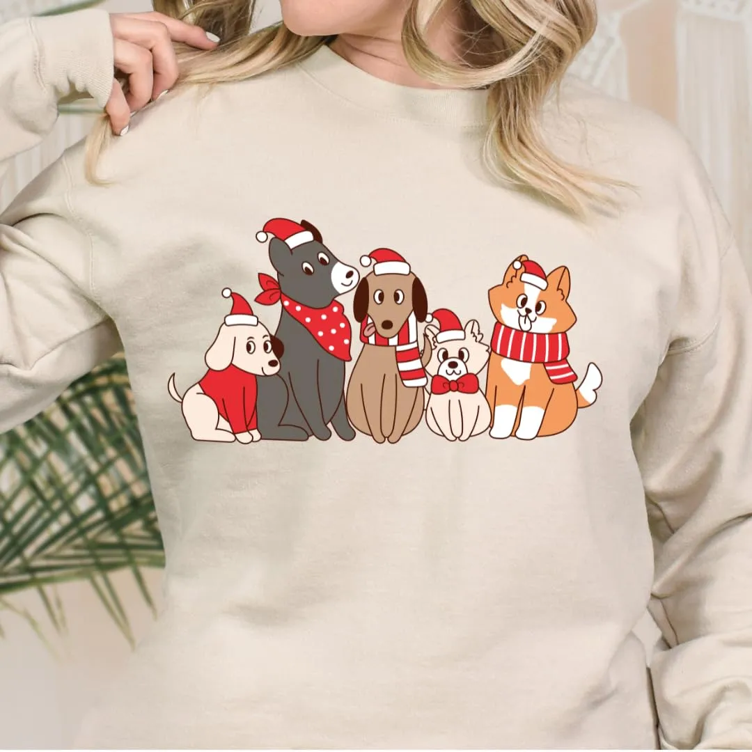 Christmas Cat Dog Sweatshirt, Christmas Sweaters For Women, Christmas Sweaters For Teens