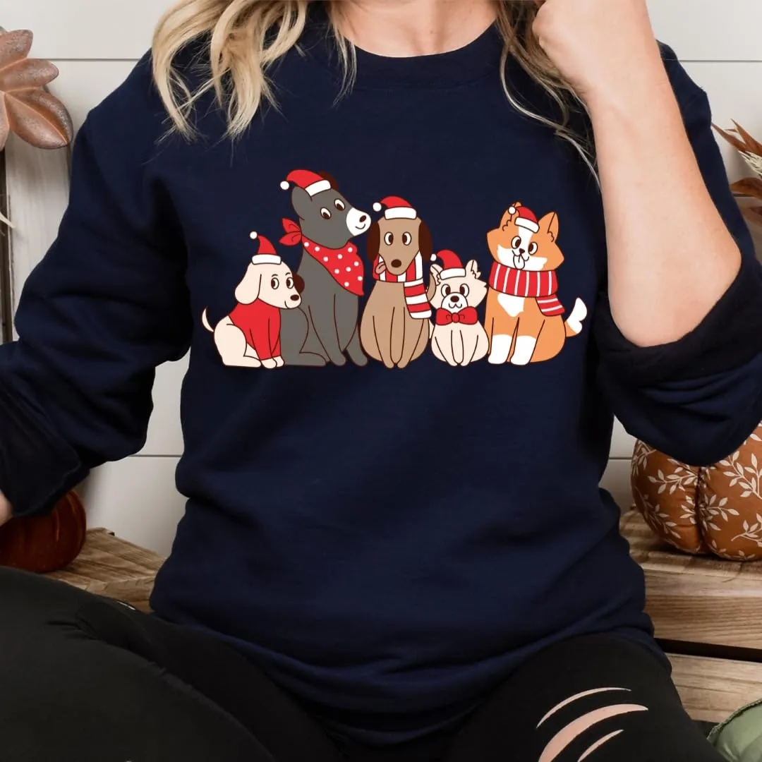 Christmas Cat Dog Sweatshirt, Christmas Sweaters For Women, Christmas Sweaters For Teens