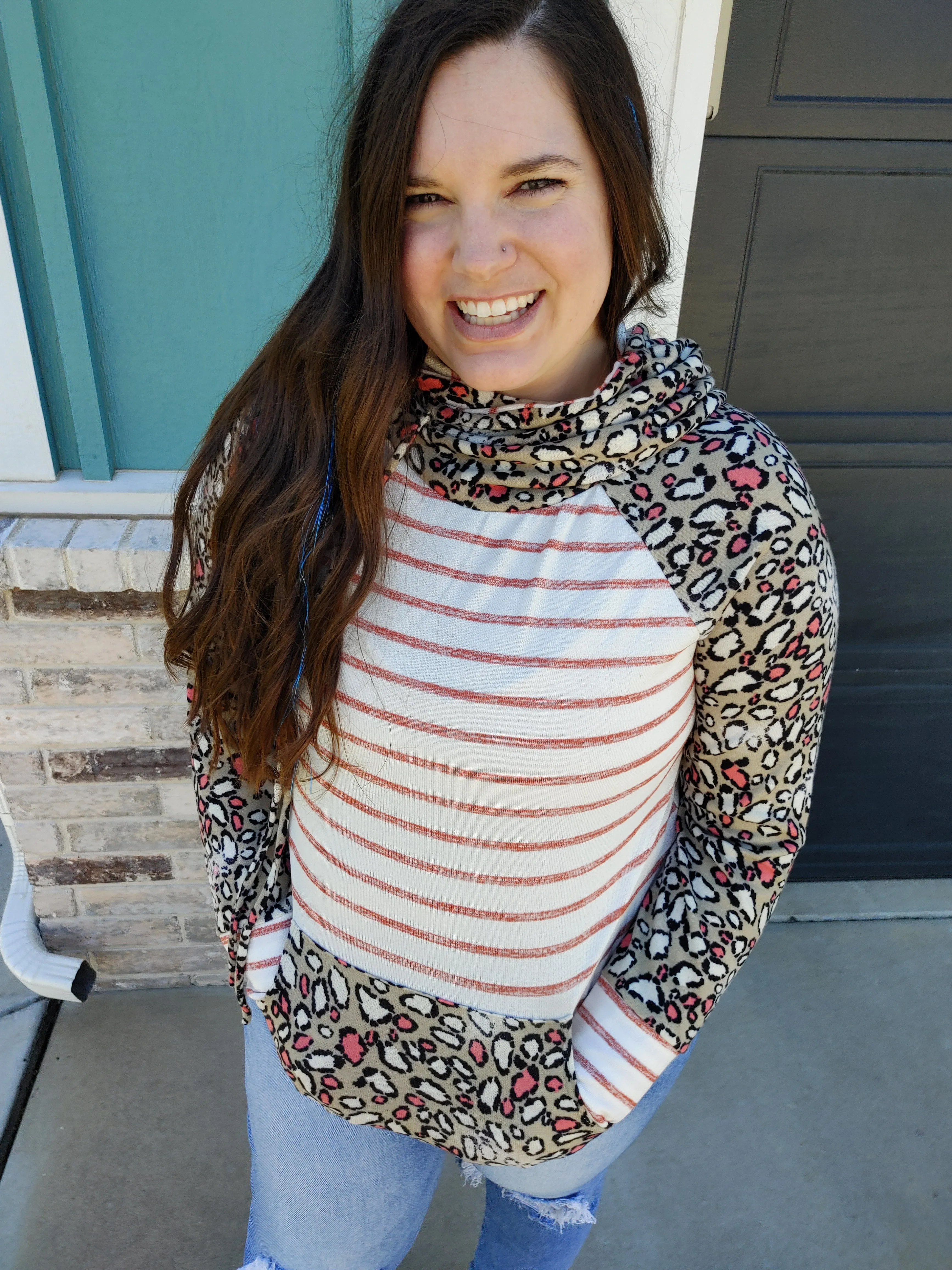 Cozy Transitions Striped Lightweight Hoodie
