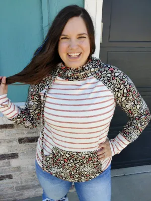 Cozy Transitions Striped Lightweight Hoodie