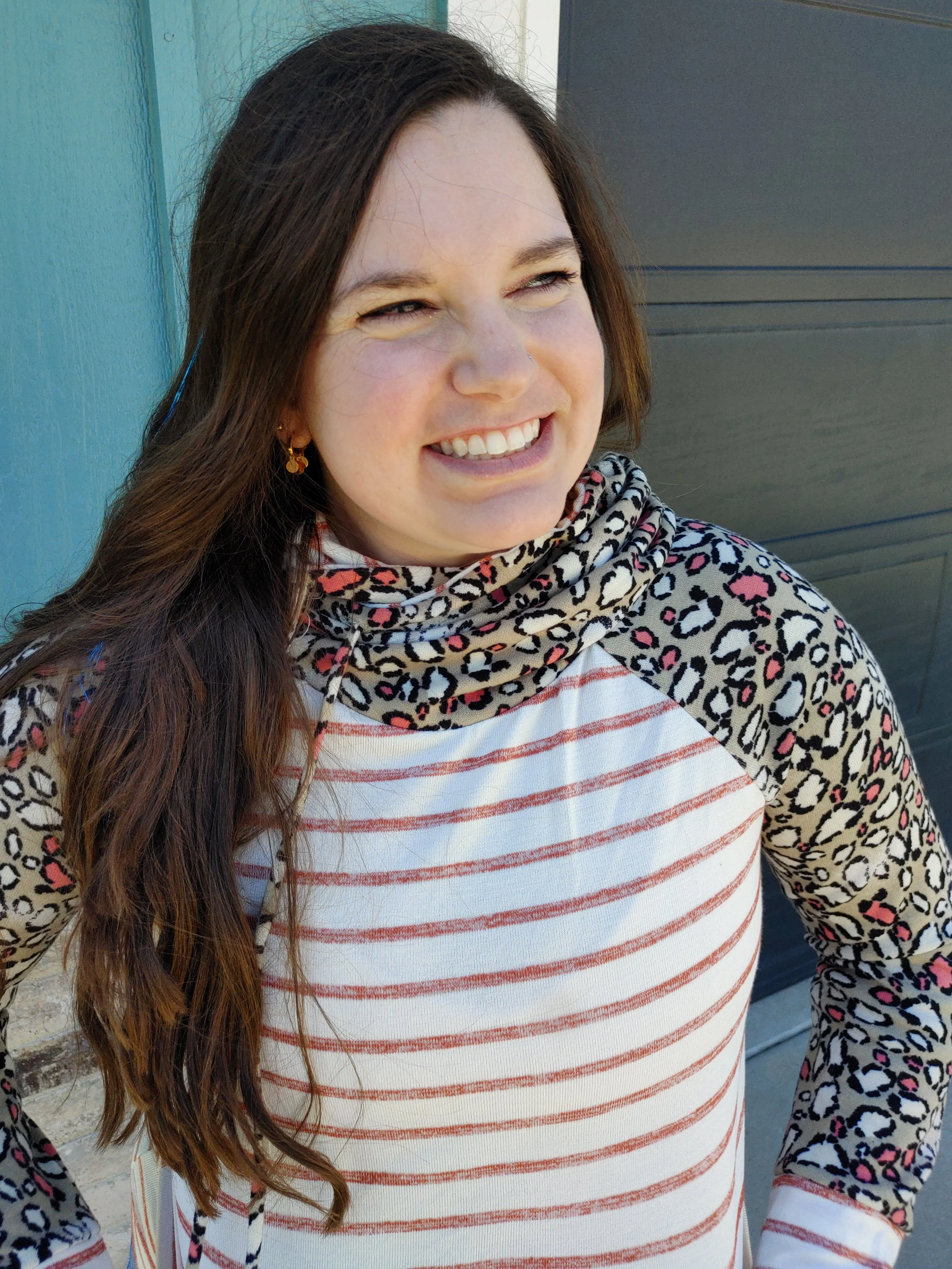 Cozy Transitions Striped Lightweight Hoodie