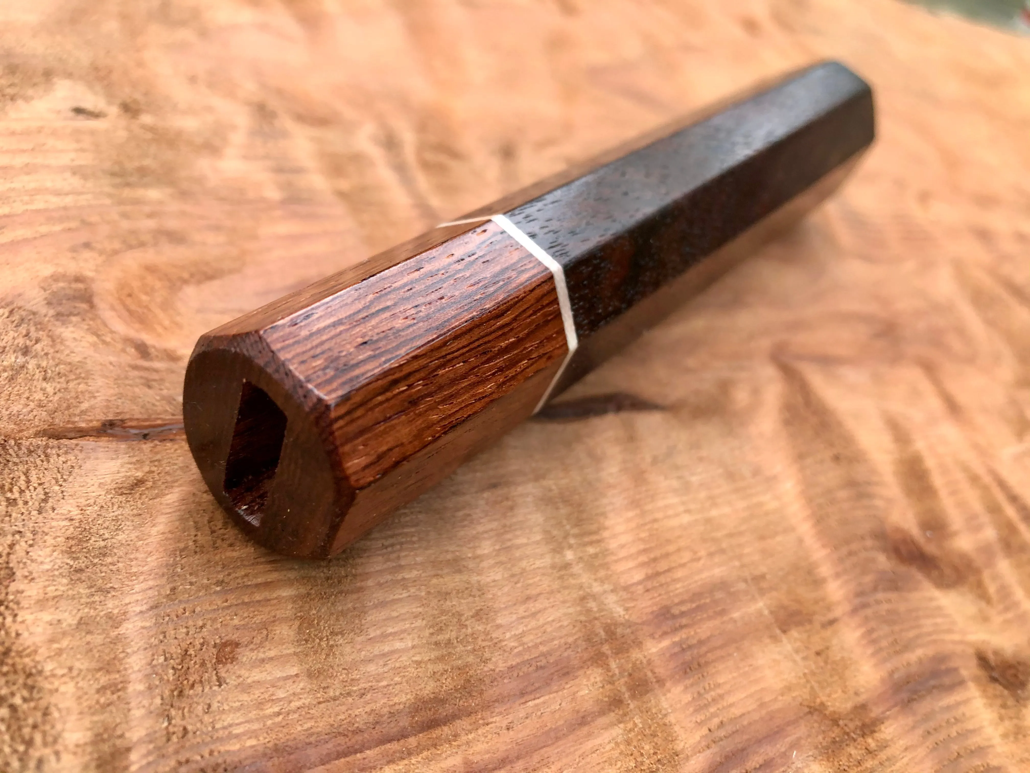 Custom Japanese Knife Handle (Wa Handle) - East Indies Rosewood