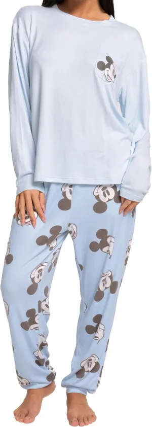 Disney Womens Mickey Mouse Pajamas | Women's Pajama Sets | Warm Cozy Pajamas | Sizes X-Small To X-Large