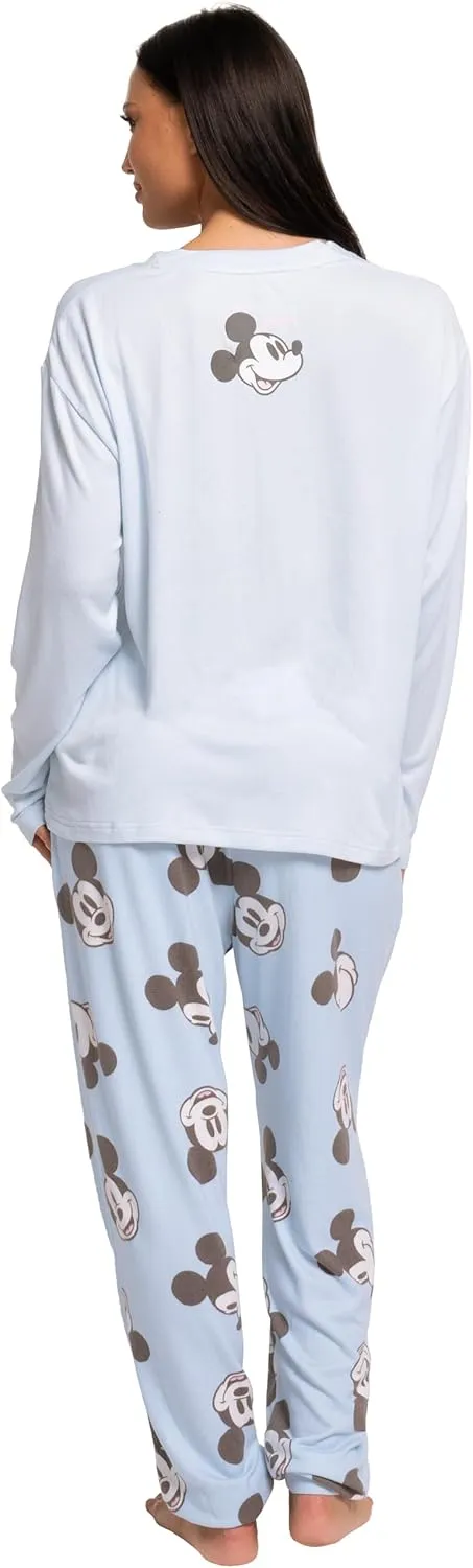 Disney Womens Mickey Mouse Pajamas | Women's Pajama Sets | Warm Cozy Pajamas | Sizes X-Small To X-Large