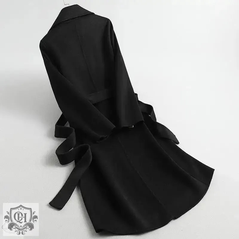 Elegant Double-Faced Cashmere Wool Coat