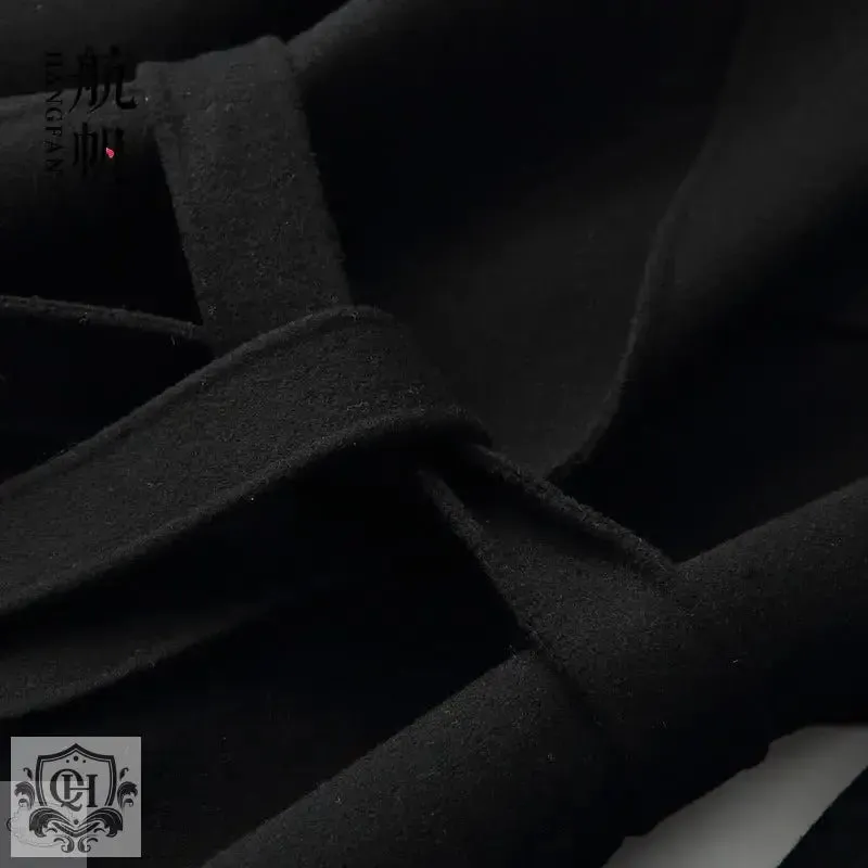 Elegant Double-Faced Cashmere Wool Coat