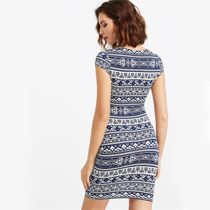 Elegant Pattern Boho Dress