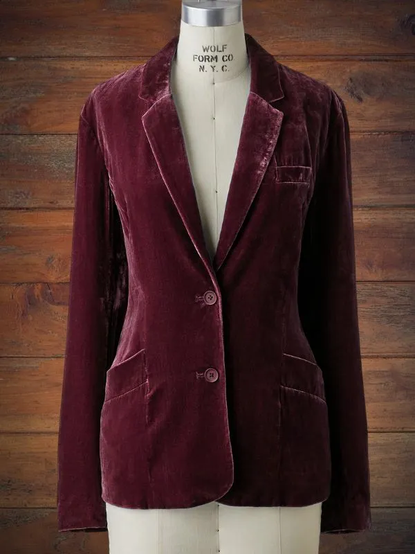 Elegant Velvet Blazer
