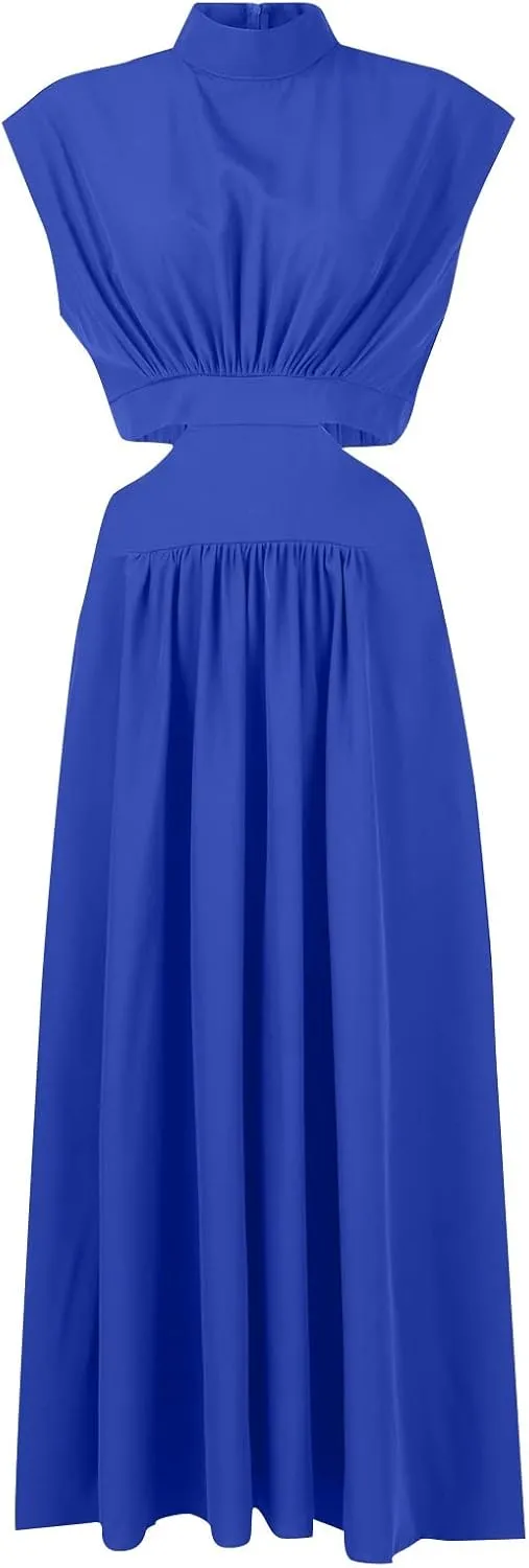 Elegant Women's Cape Dress with Rhinestone Embellishments Perfect for Evening Parties and Special