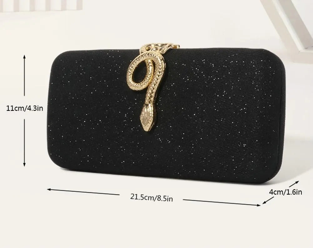 Evening Bag Clutch Purses for Women Shiny Y2K Square Box Clutch with Chain Elegant Sparkly Wedding Party Prom Purse