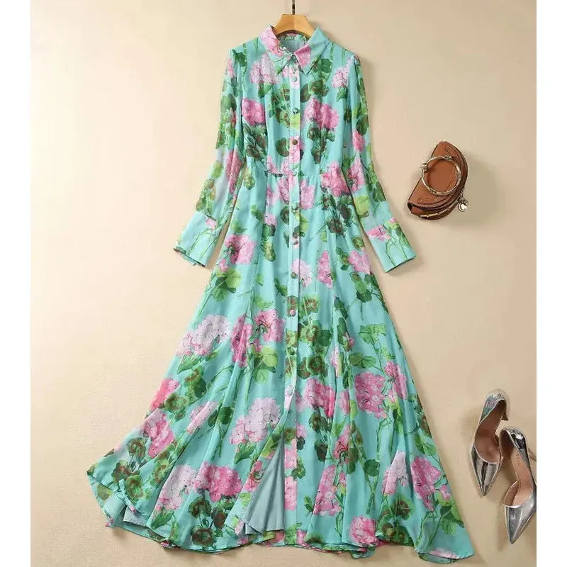 Floral Elegant Party Green Dresses