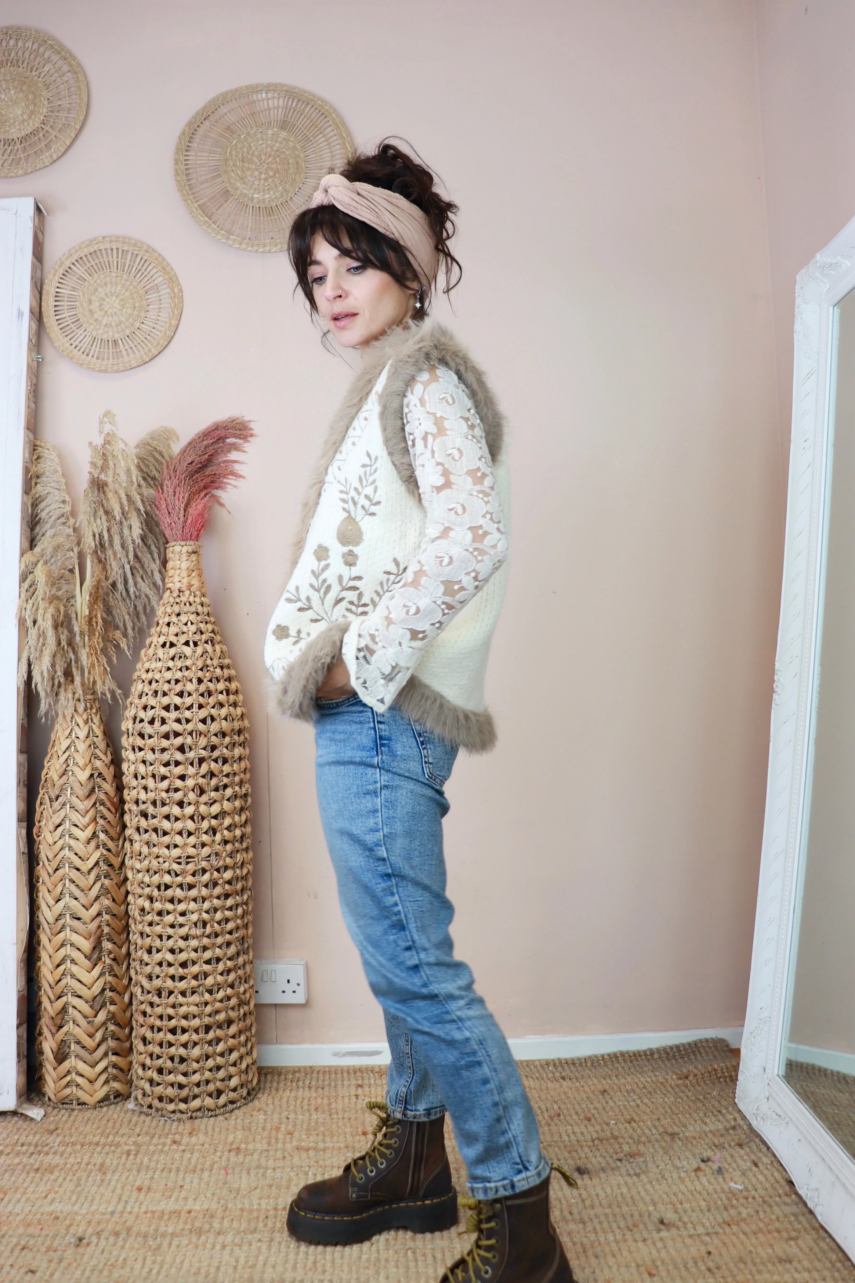 Floral lace top
