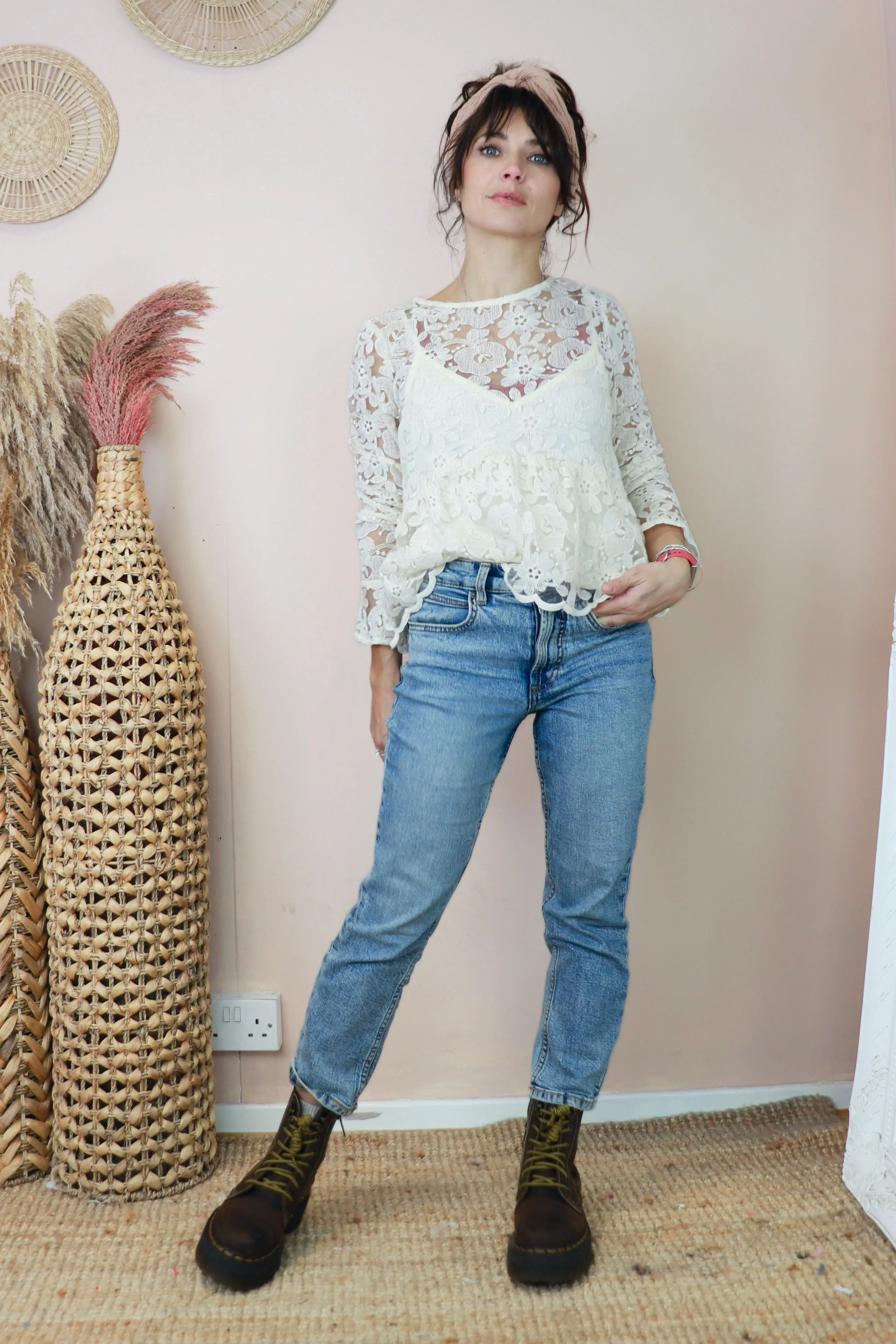 Floral lace top