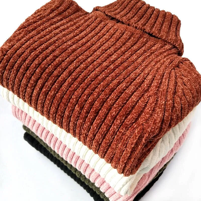 Girls Boys Turtleneck Sweater Knitwear Winter Warm Turtle Neck