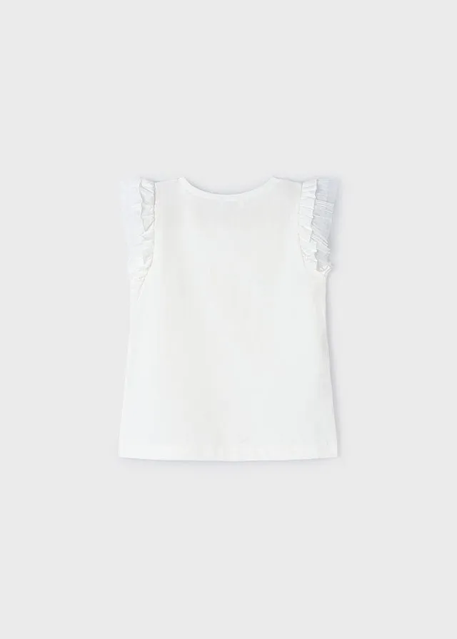Girls Tulle Flower Top