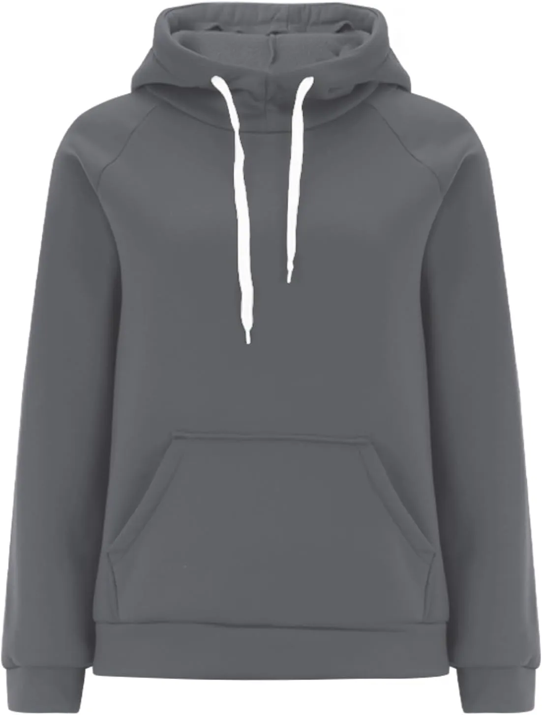 Hoodie for Women Long Sleeve Fleece Oversized Pullover Tops Long Sleeve Drop Shoulder Pocket Blouses Preppy Clothes