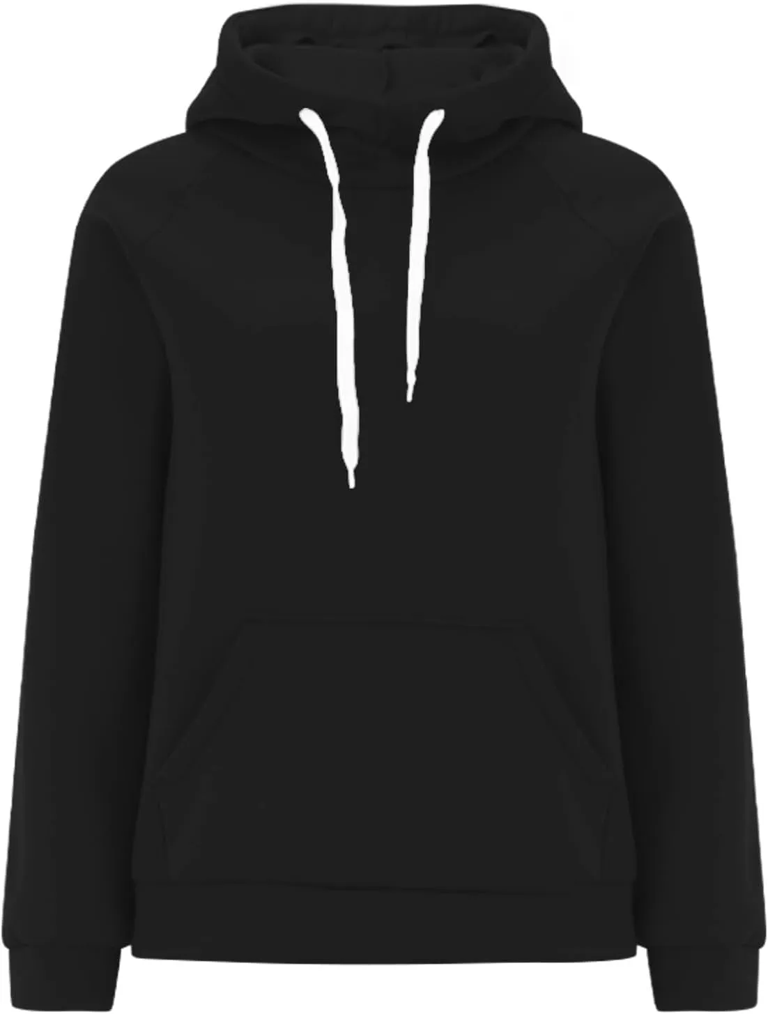 Hoodie for Women Long Sleeve Fleece Oversized Pullover Tops Long Sleeve Drop Shoulder Pocket Blouses Preppy Clothes