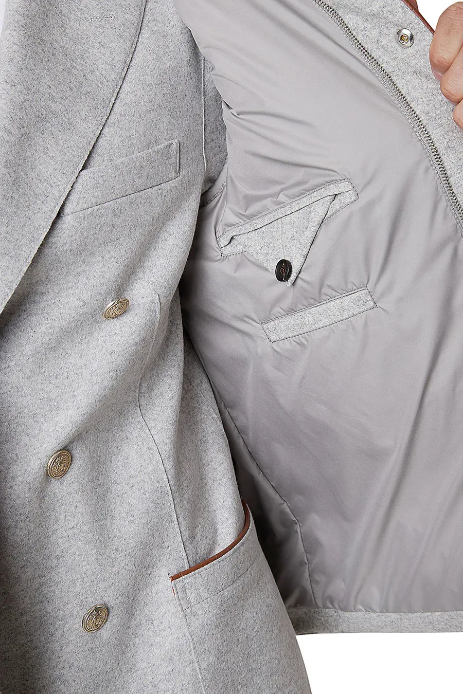 Jacket with wool bib