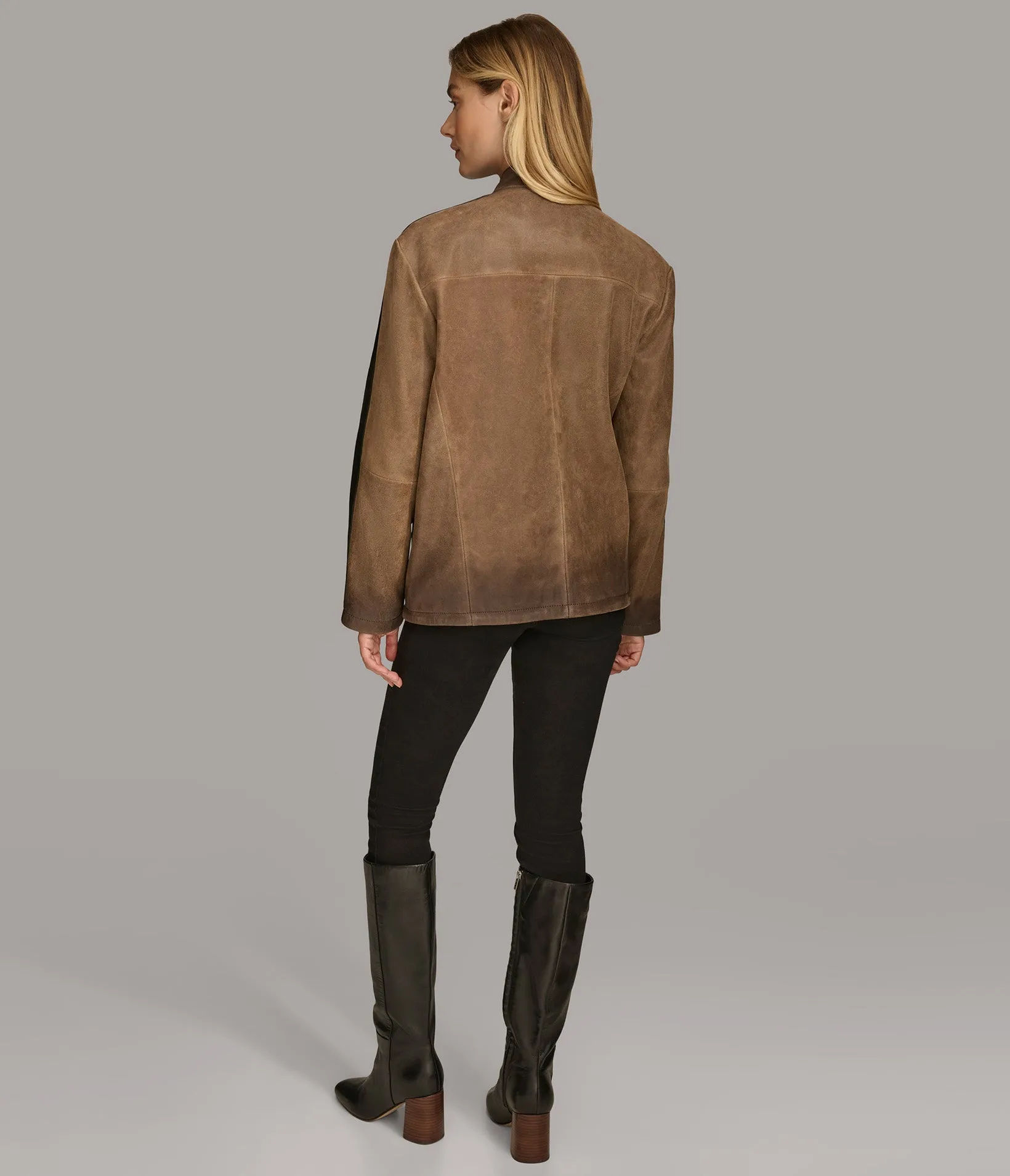 Jade Color Block Racer Jacket