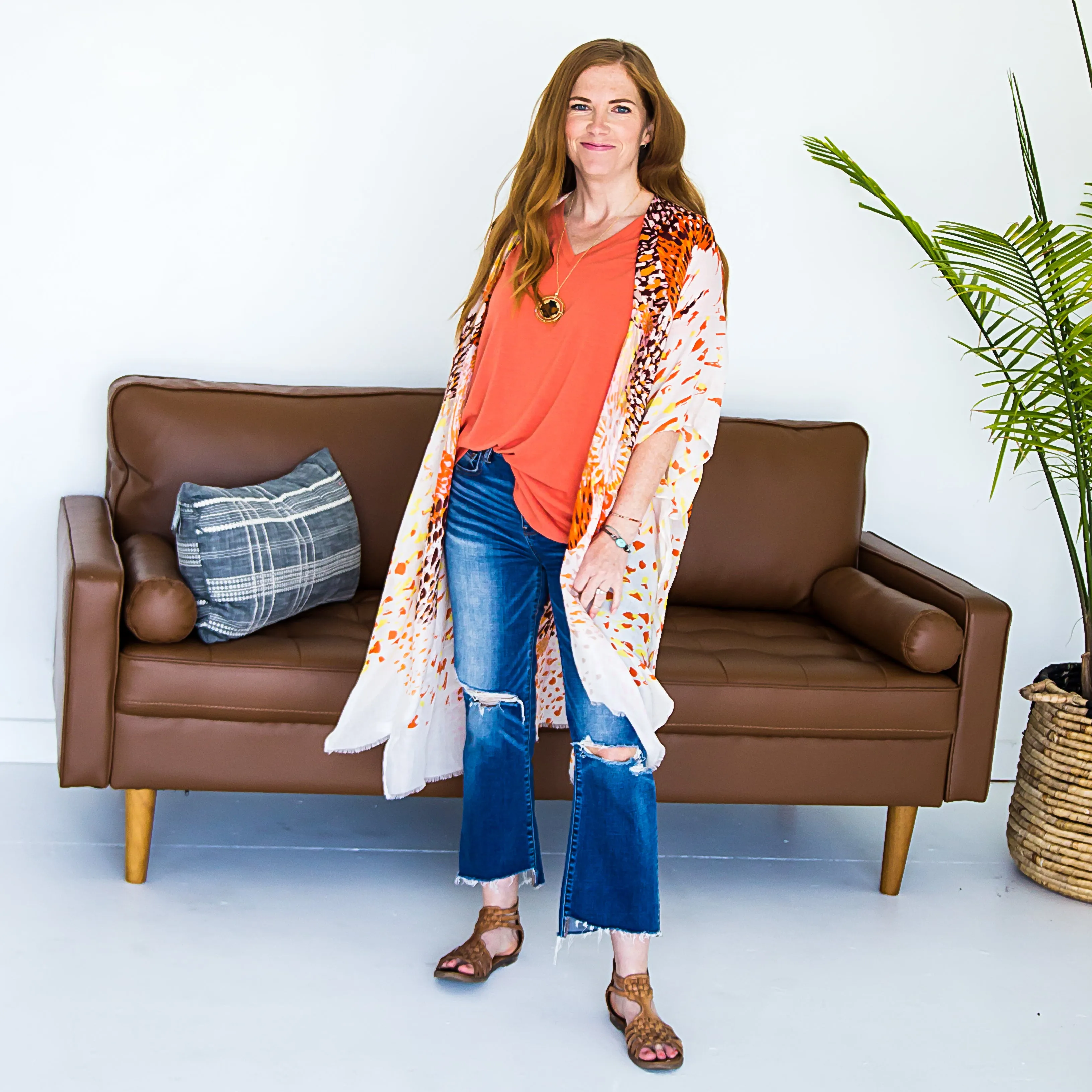 Jane Animal Print Kimono - All Sales Final