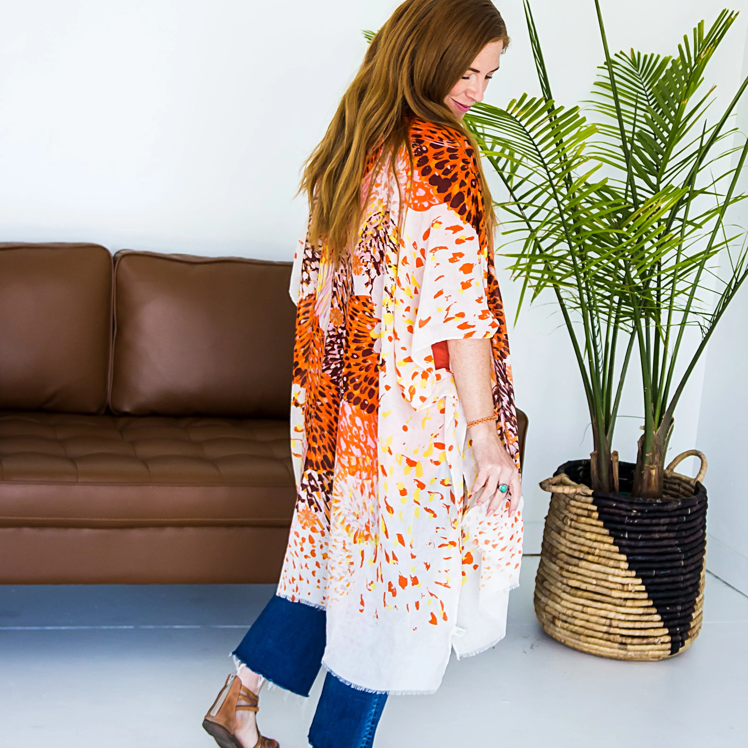 Jane Animal Print Kimono - All Sales Final