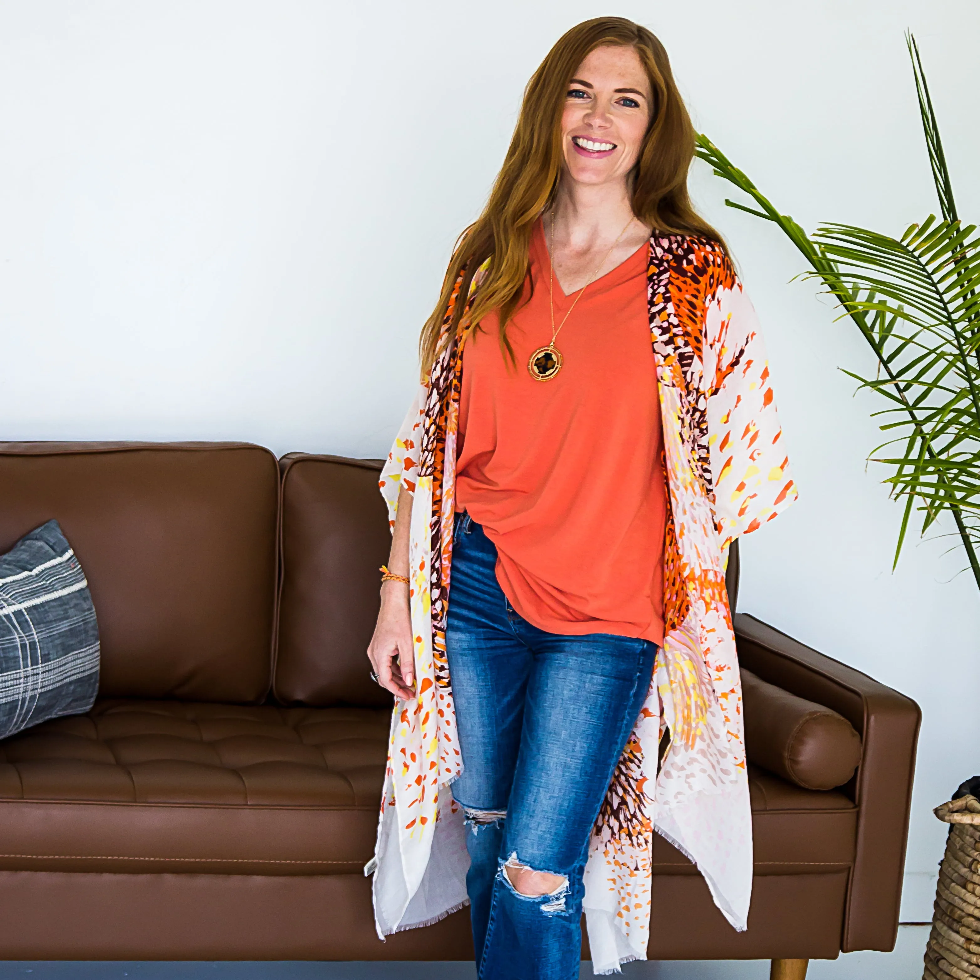 Jane Animal Print Kimono - All Sales Final