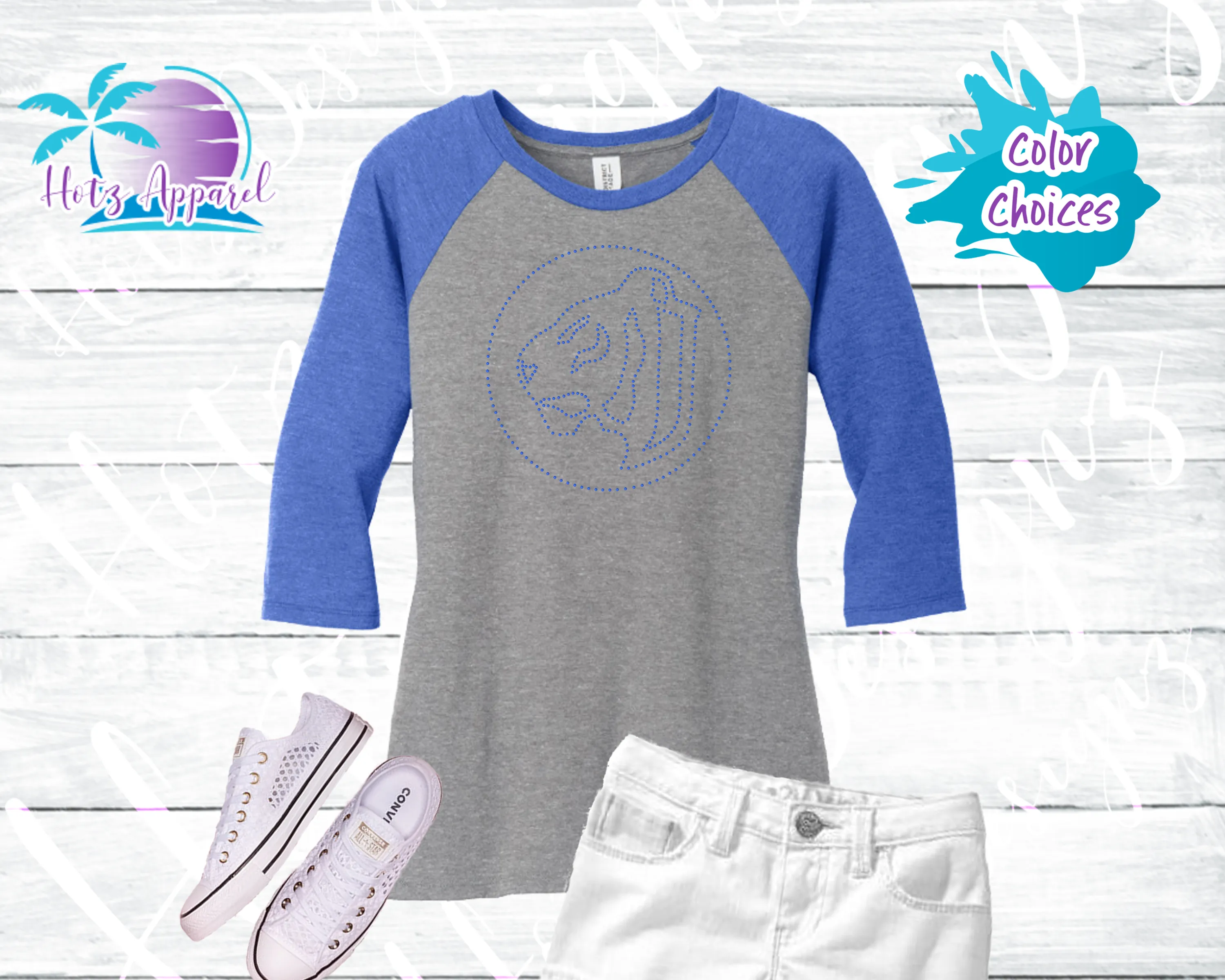 Jesuit Rhinestone Logo Tops