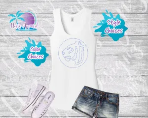 Jesuit Rhinestone Logo Tops