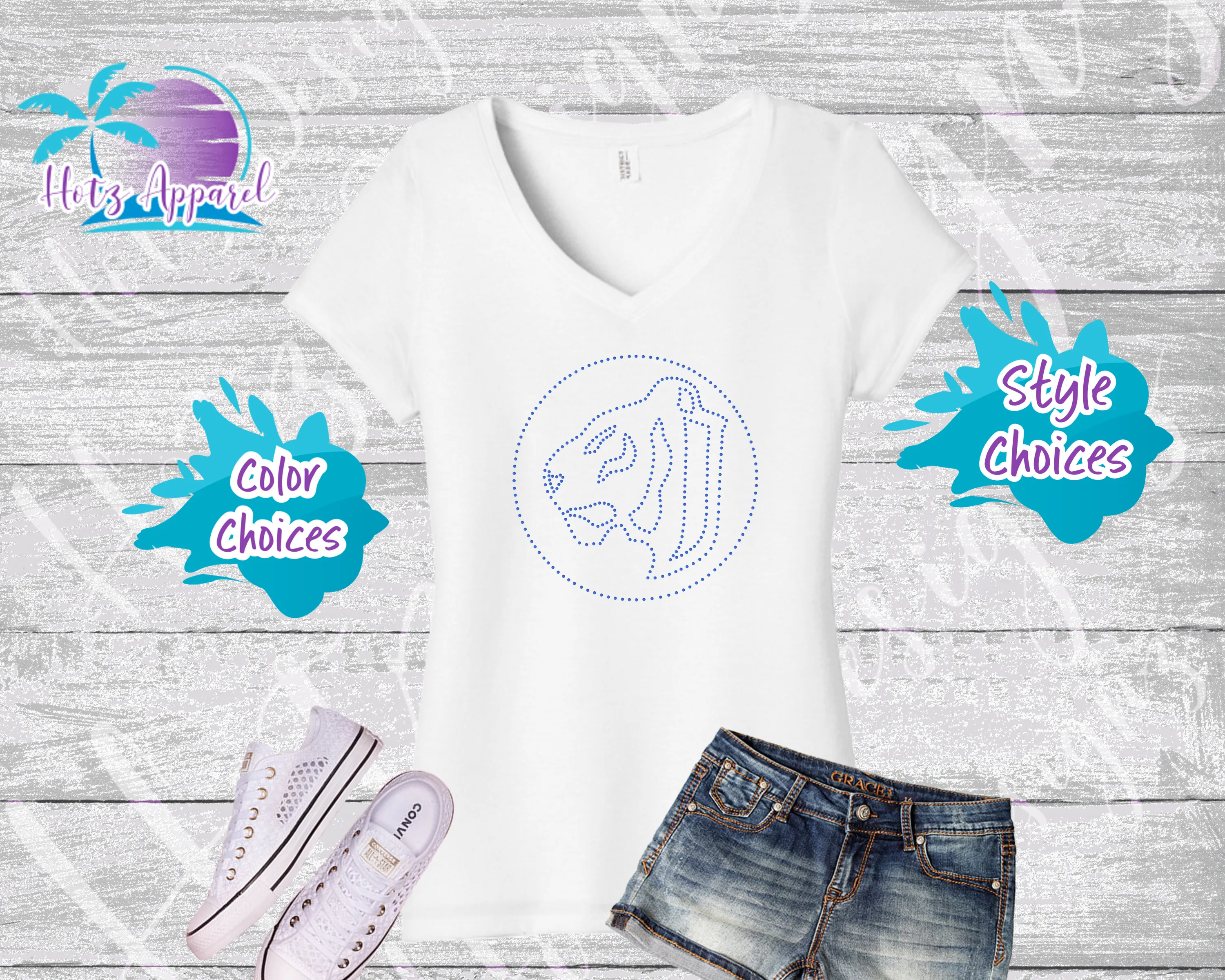 Jesuit Rhinestone Logo Tops