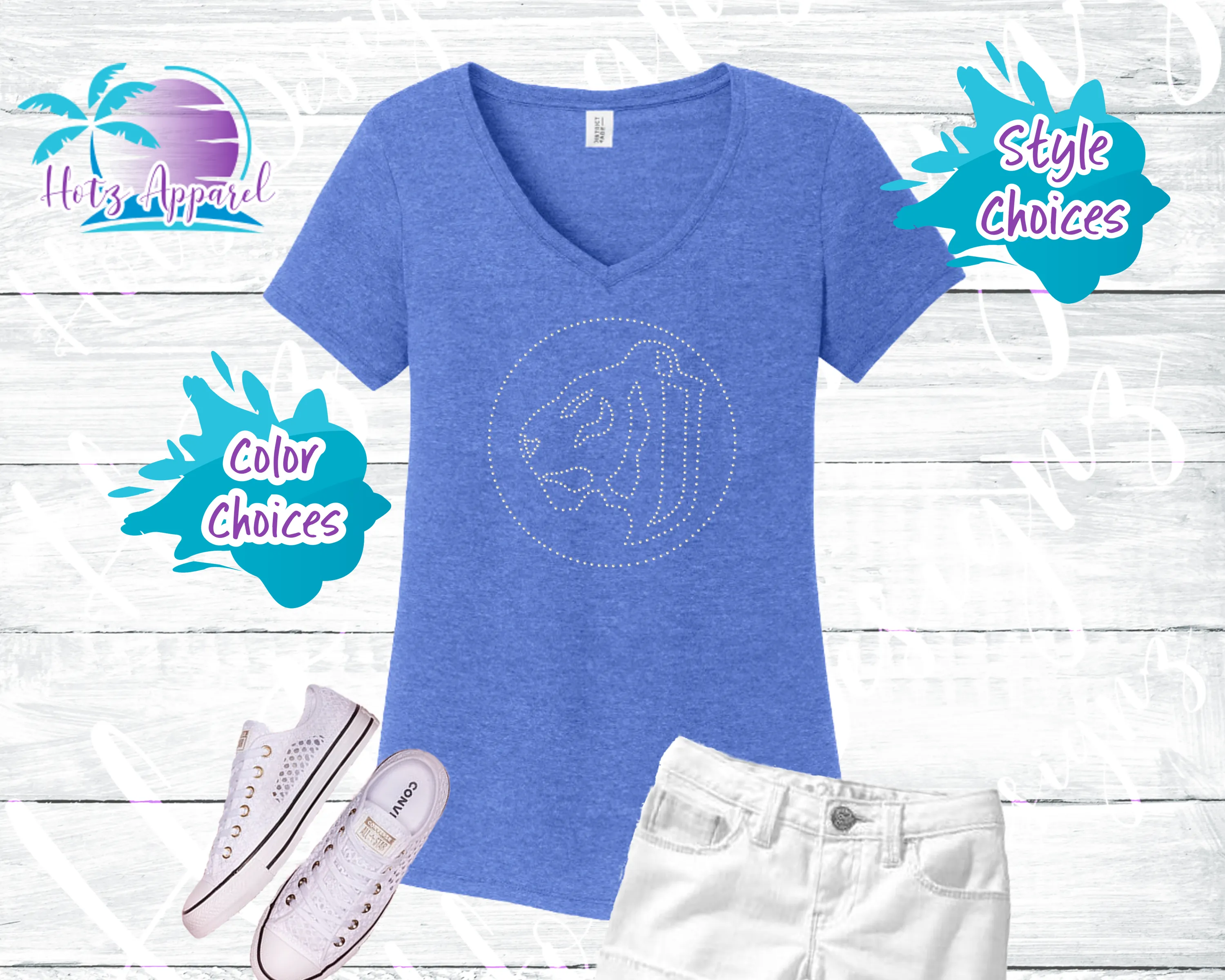 Jesuit Rhinestone Logo Tops