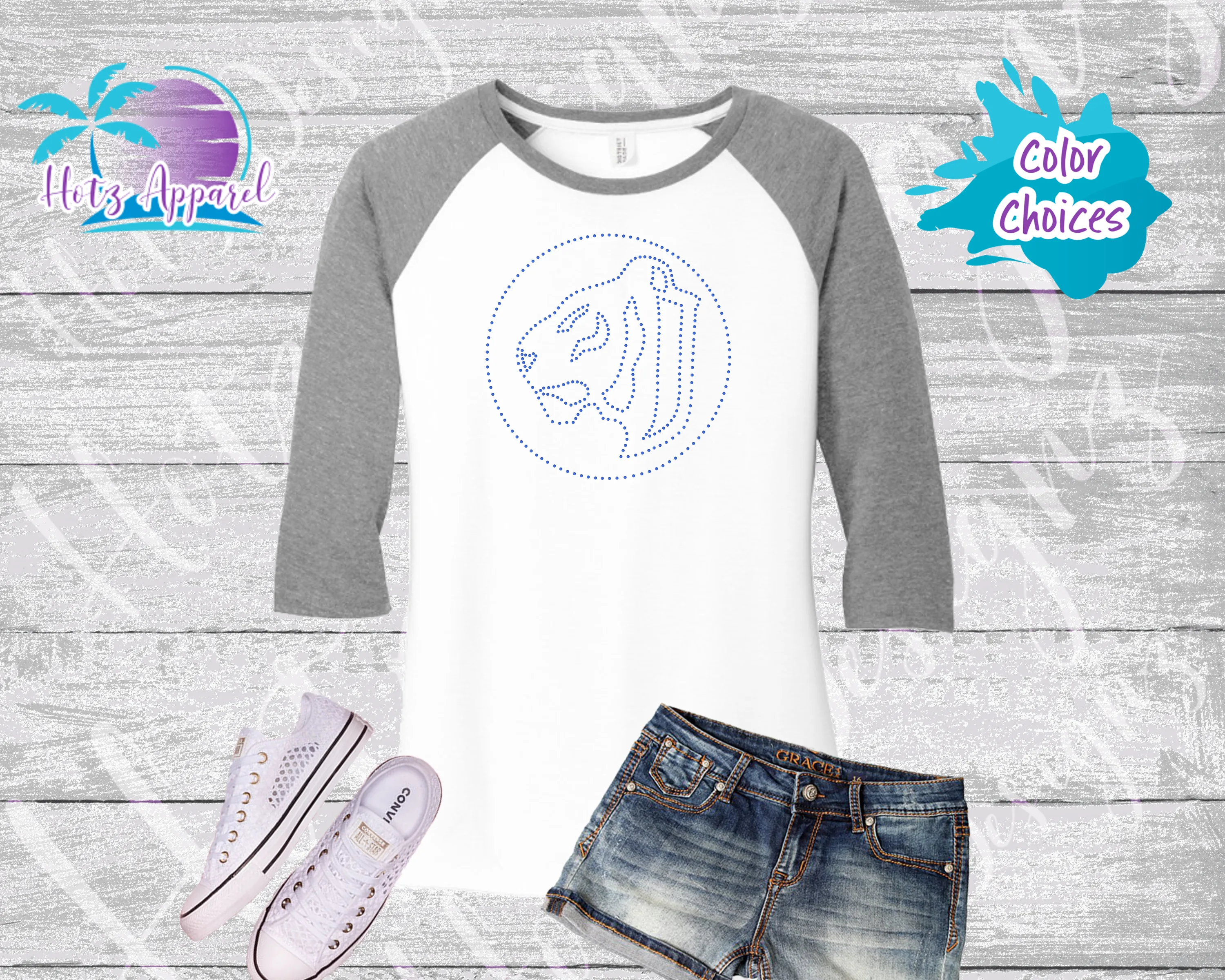 Jesuit Rhinestone Logo Tops