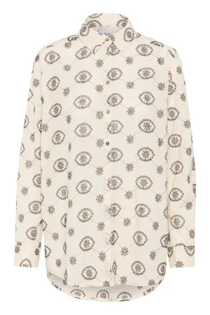 Kendra Broderie Shirt - Winter White
