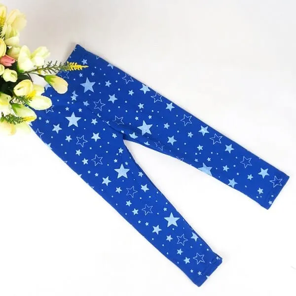 Kids Star Printed Pants Skinny Pants Warm Stretchy Leggings
