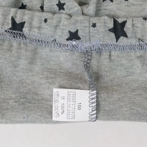 Kids Star Printed Pants Skinny Pants Warm Stretchy Leggings
