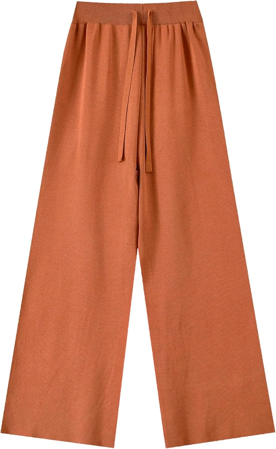 Knitted Poncho Pants Set Cozy Turtleneck Loungewear Outfit Wide Leg Pants Women Rust Toned Autumnal Chic