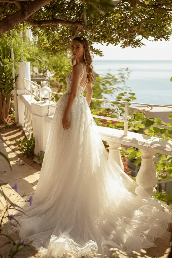 Lace Strap Wedding Dress - Princess Sparkle Glitter Wedding Dress - Lace Corset Back Wedding Dress Plus Size